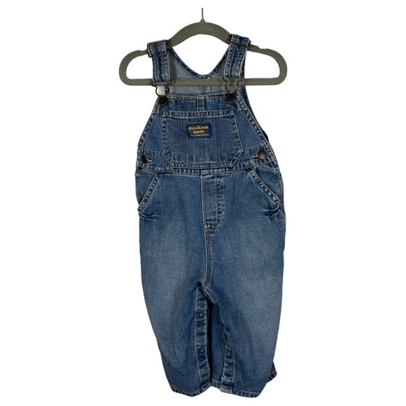 Oshkosh B'Gosh Vestbak Denim Jean Pants Overalls Size 18 Months - Picture 1 of 3